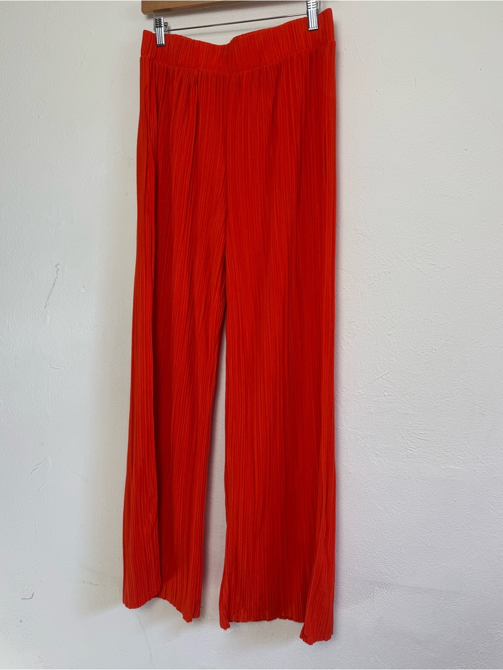 SCOOP Pleated High Rise Wide Leg Slinky Bright Pants